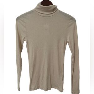 Splendid Women’s Small Cream Turtleneck Long Sleeve Top NWT